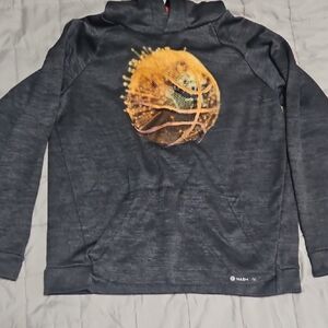 Gray Hoodie with Basketball Design